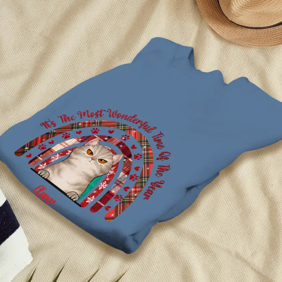 It's The Most Wonderful Time - Custom Name - Personalized Gifts For Cat Lovers - T-shirt