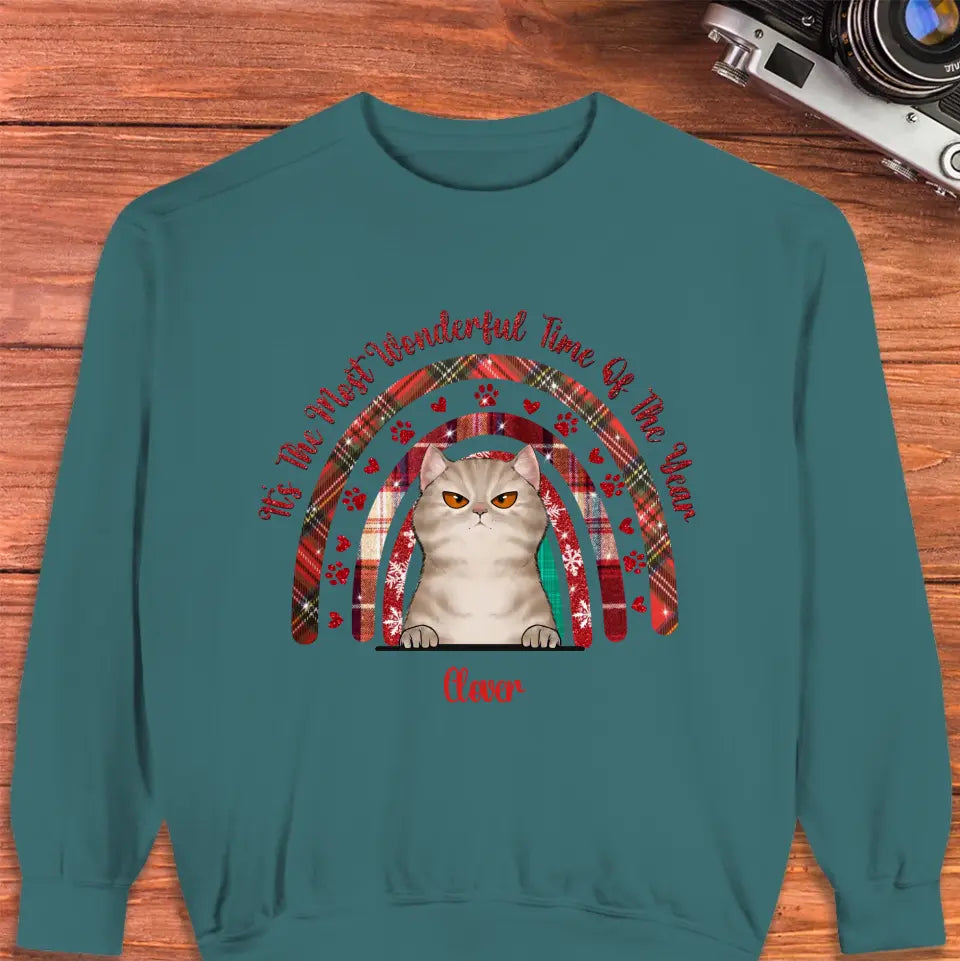 It's The Most Wonderful Time - Custom Name - Personalized Gifts For Cat Lovers - T-shirt