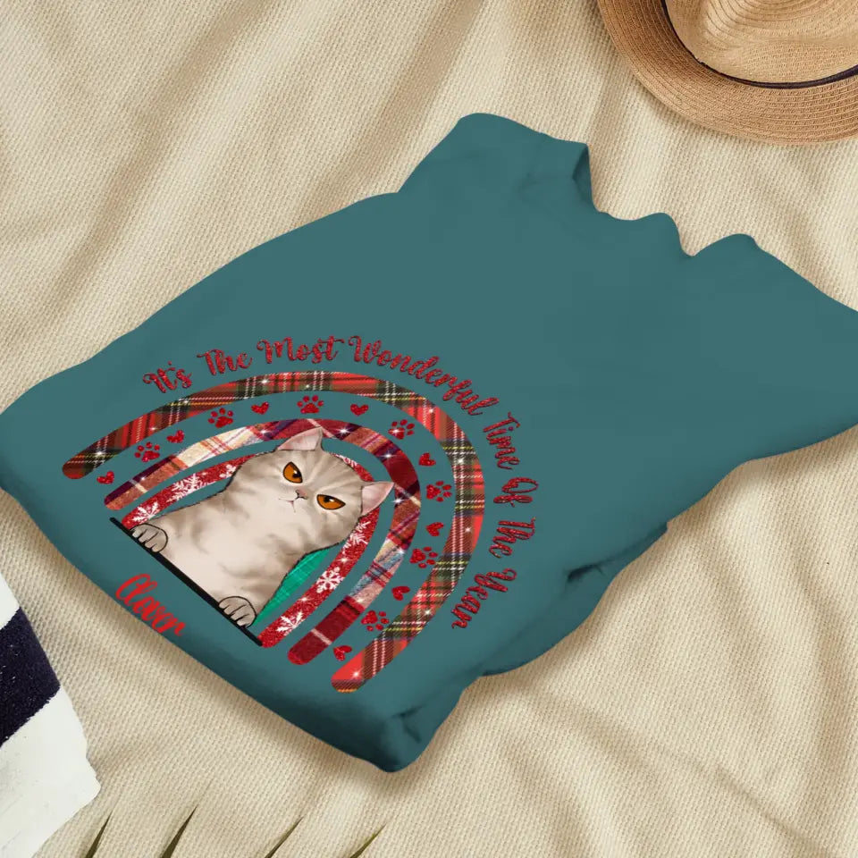 It's The Most Wonderful Time - Custom Name - Personalized Gifts For Cat Lovers - T-shirt