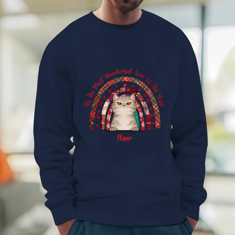 It's The Most Wonderful Time -  Custom Name - Personalized Gifts For Cat Lovers - Unisex Hoodie