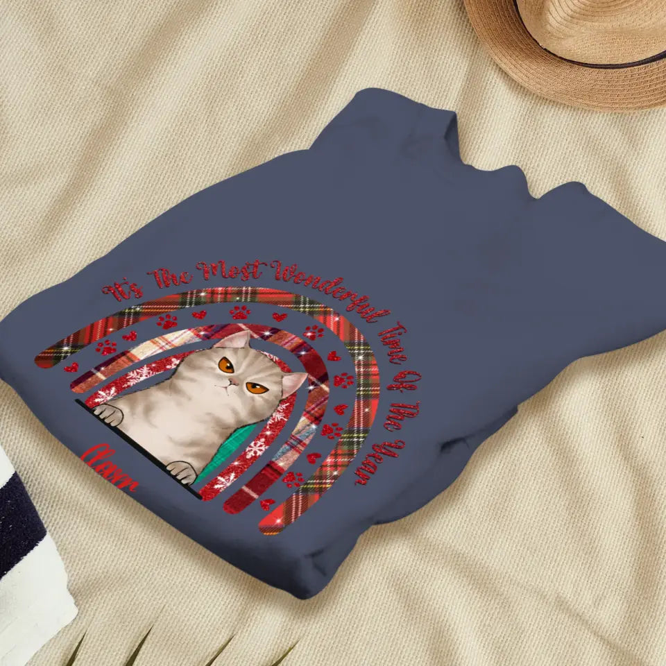 It's The Most Wonderful Time - Custom Name - Personalized Gifts For Cat Lovers - T-shirt