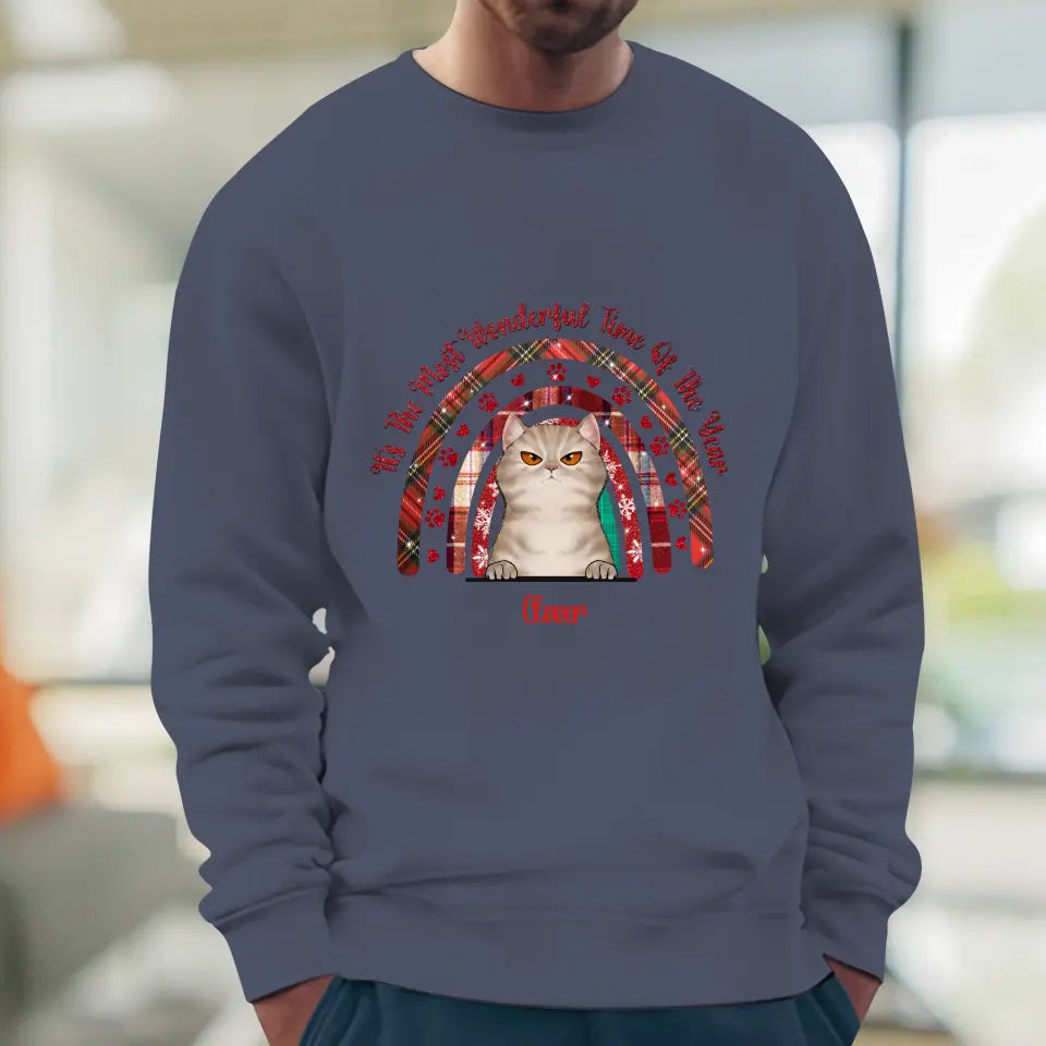 It's The Most Wonderful Time -  Custom Name - Personalized Gift For Cat Lovers - Sweater