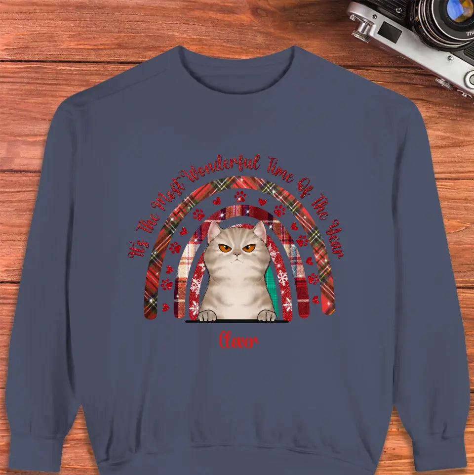 It's The Most Wonderful Time -  Custom Name - Personalized Gifts For Cat Lovers - Unisex Hoodie