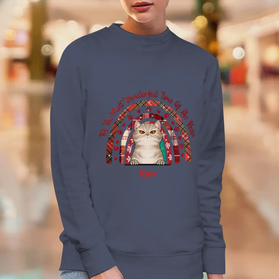 It's The Most Wonderful Time -  Custom Name - Personalized Gifts For Cat Lovers - Unisex Hoodie