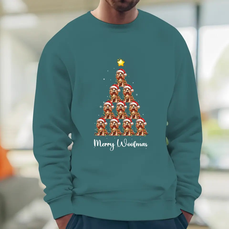 Dog Christmas Tree -  Custom Quote - Personalized Gift For Dog Lovers - Hoodie