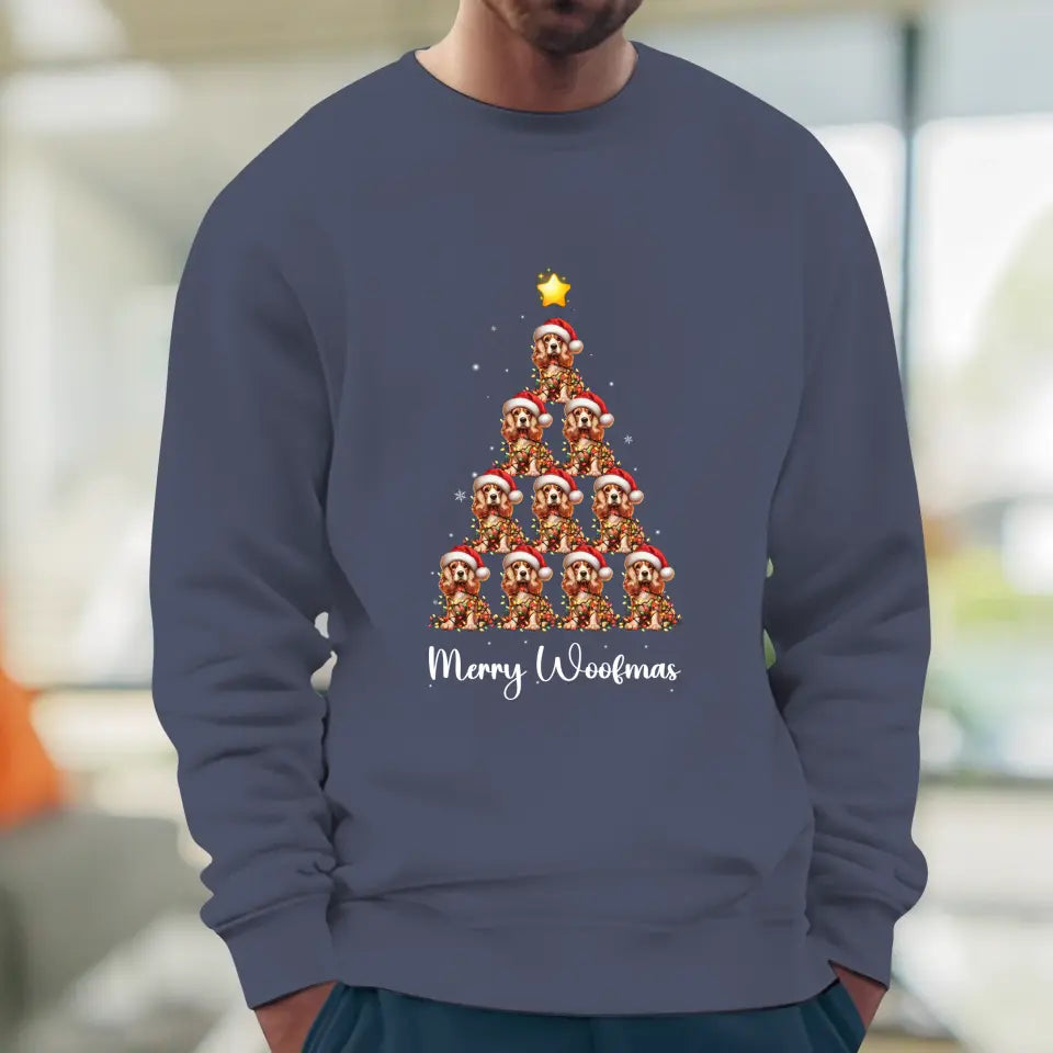 Dog Christmas Tree -  Custom Quote - Personalized Gift For Dog Lovers - Hoodie