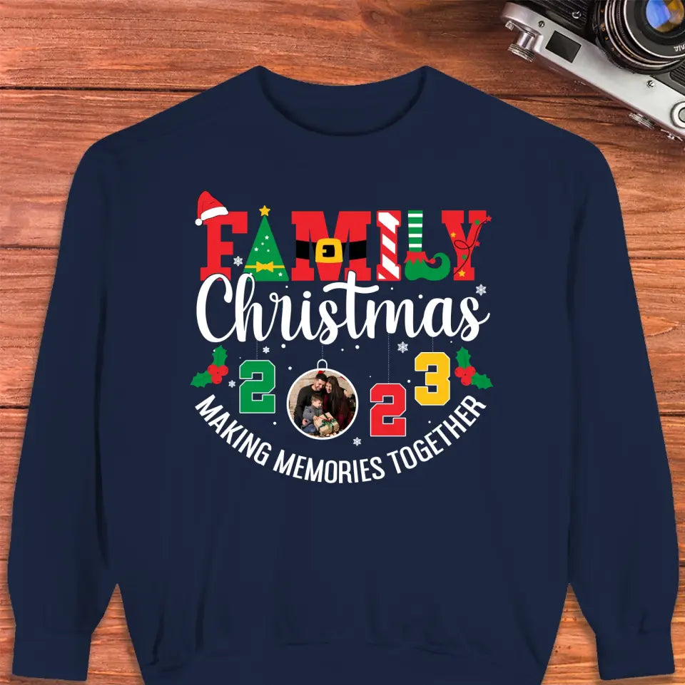 Family Christmas 2023 - Custom Photo - Personalized Gifts For Family - T-shirt