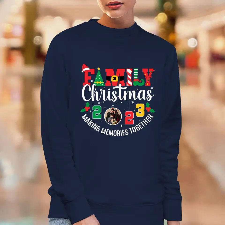 Family Christmas 2023 - Custom Photo - Personalized Gifts For Family - T-shirt