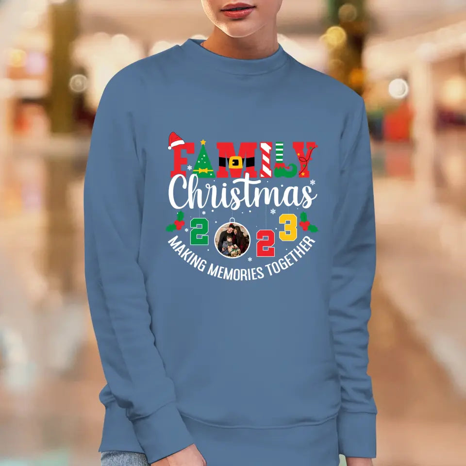 Family Christmas 2023 - Custom Photo - Personalized Gifts For Family - T-shirt