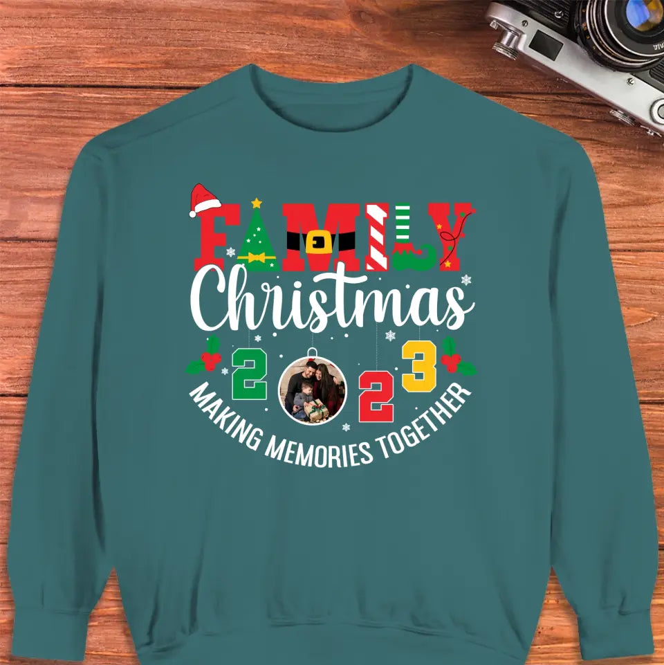 Family Christmas 2023 - Custom Photo - Personalized Gifts For Family - T-shirt