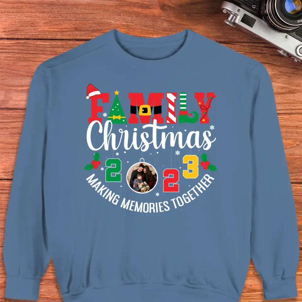 Family Christmas 2023 - Custom Photo - 
 Personalized Gifts For Family - Hoodie