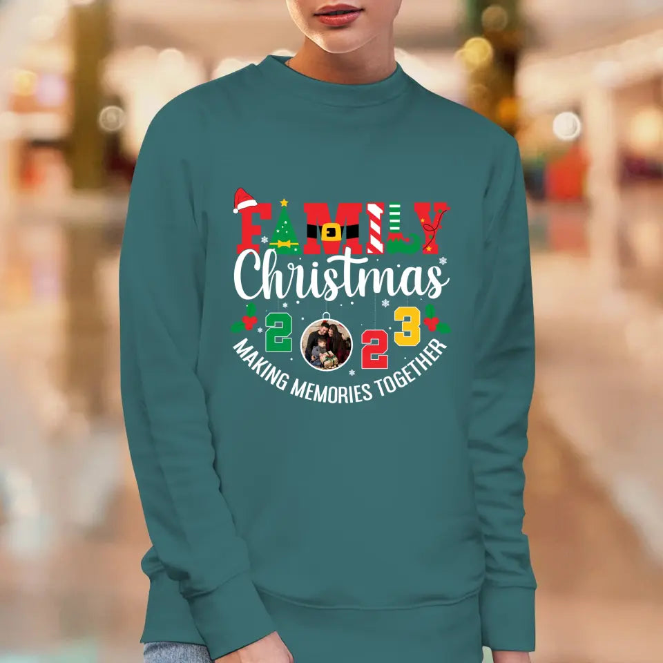 Family Christmas 2023 - Custom Photo - Personalized Gifts For Family - T-shirt