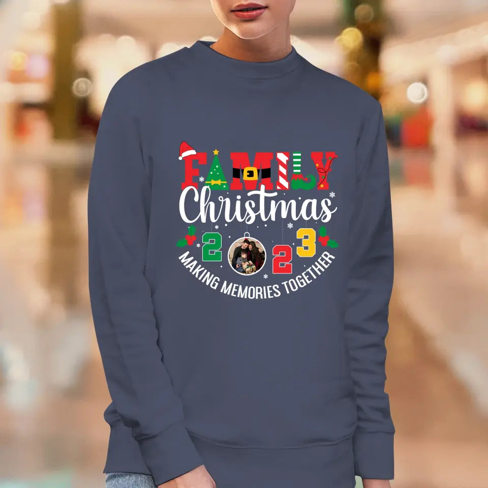 Family Christmas 2023 - Custom Photo - Personalized Gifts For Family - T-shirt