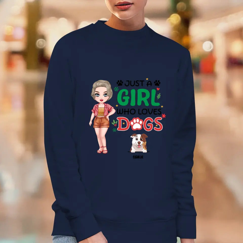 Just A Girl Who Loves Dogs - Custom Name - Personalized Gifts For Dog Lovers - Unisex T-shirt