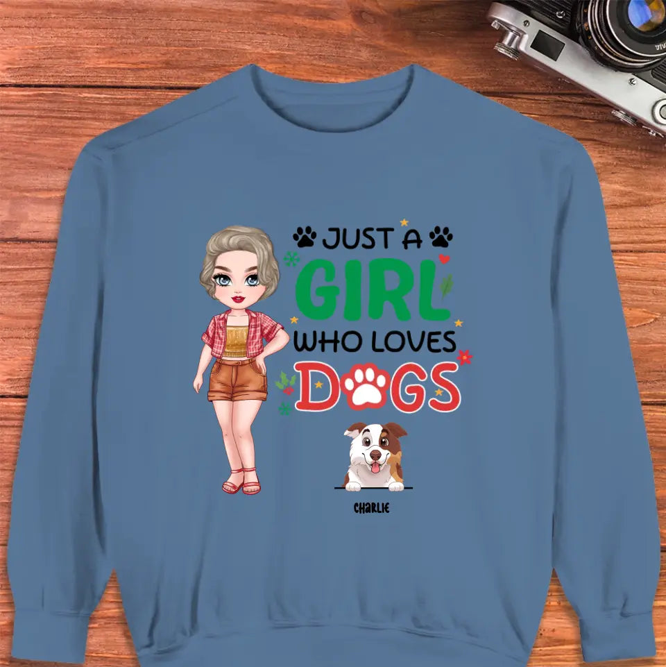 Just A Girl Who Loves Dogs - Custom Name - Personalized Gifts For Dog Lovers - Unisex T-shirt