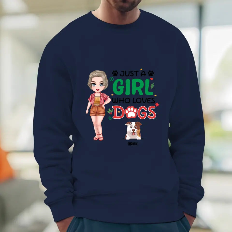 Just A Girl Who Loves Dogs - Custom Name - Personalized Gifts For Dog Lovers - Unisex Hoodie