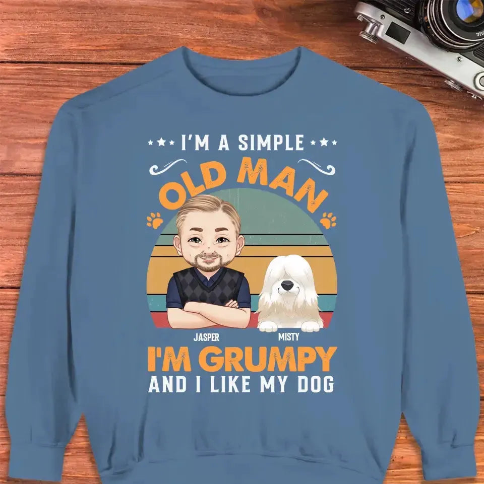 I'm A Simple Old Man - Custom Name - Personalized Gifts For Dog Lovers - Unisex Hoodie