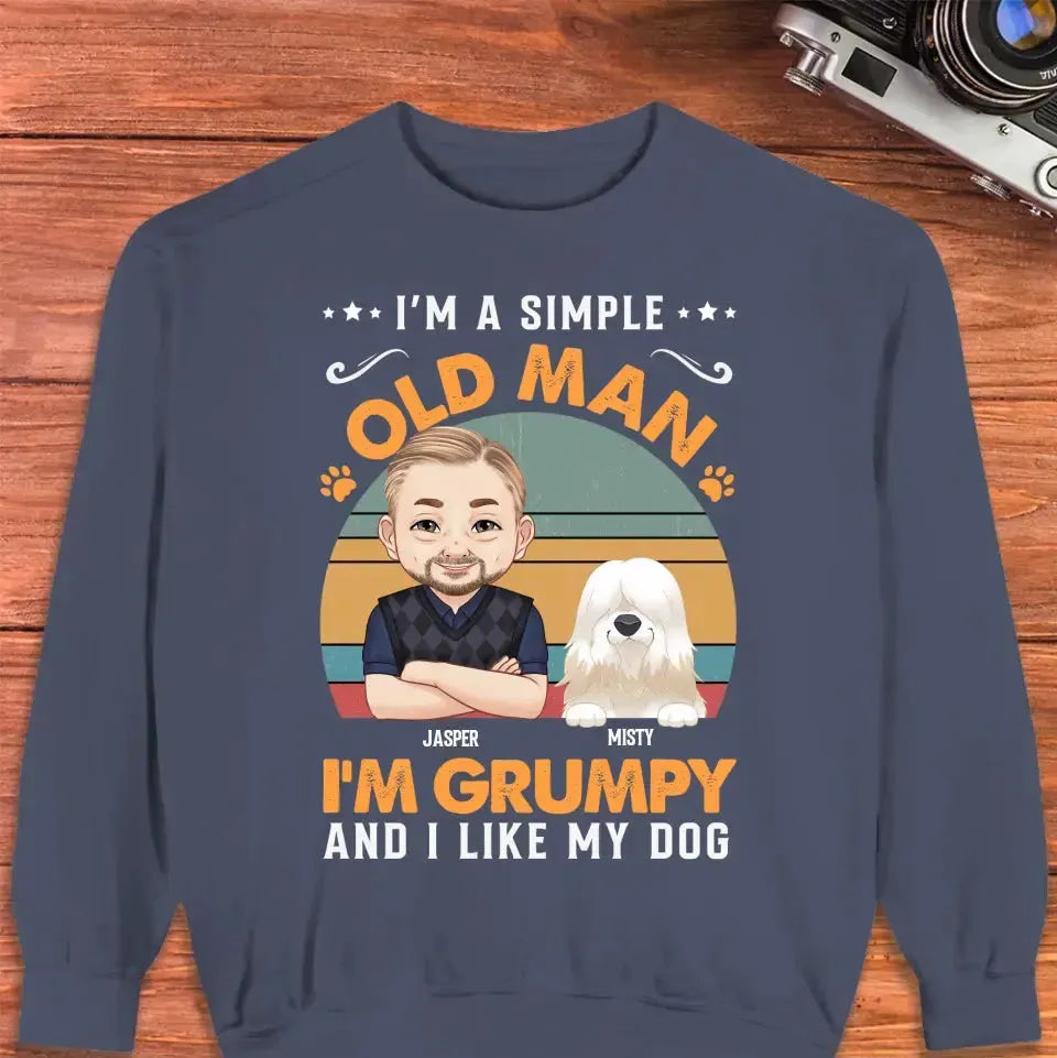 I'm A Simple Old Man - Custom Name - Personalized Gifts For Dog Lovers - Unisex Hoodie