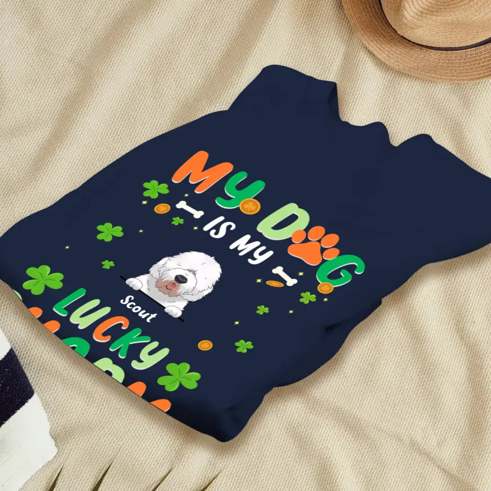 My Dog Is My Lucky Charm - Custom Name - Personalized Gifts for Dog Lovers - Unisex Sweater