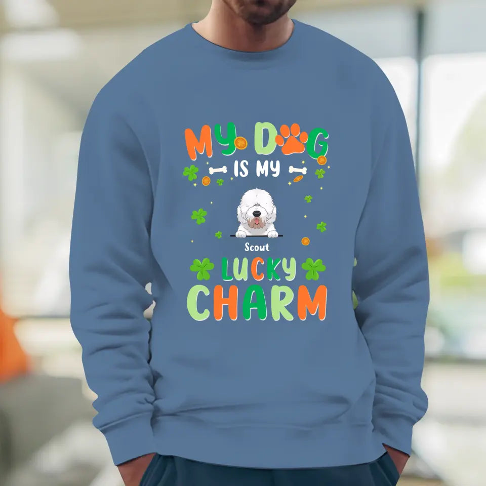 My Dog Is My Lucky Charm - Custom Name - Personalized Gifts for Dog Lovers - Unisex Sweater