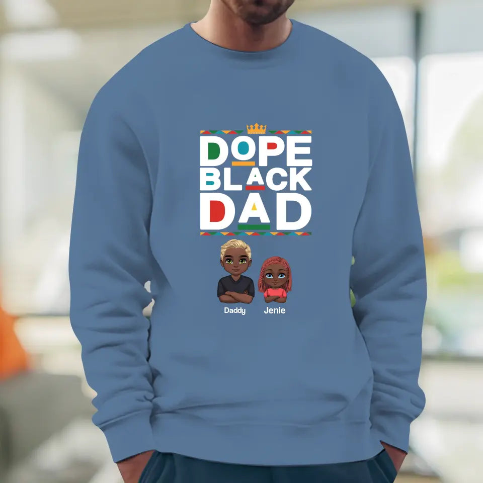 Dope Black Dad - Personalized Gifts For Dad - Unisex Sweater