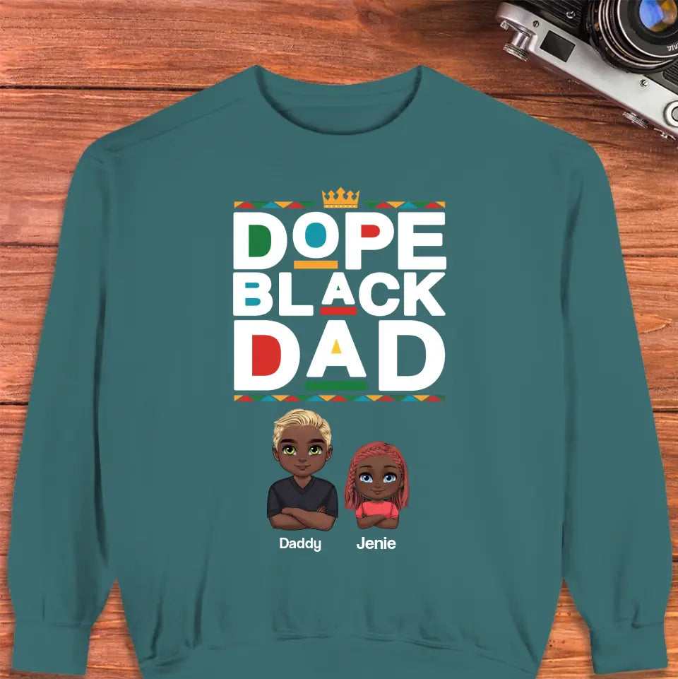 Dope Black Dad - Personalized Gifts For Dad - Unisex Sweater