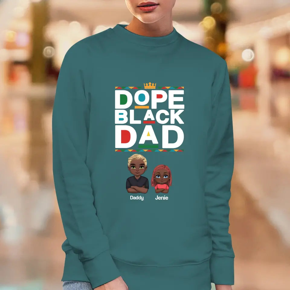 Dope Black Dad - Personalized Gifts For Dad - Unisex Sweater