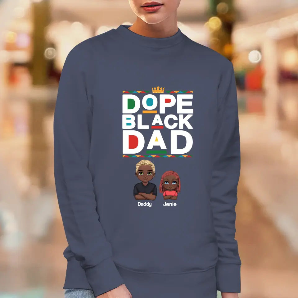 Dope Black Dad - Personalized Gifts For Dad - Unisex Sweater