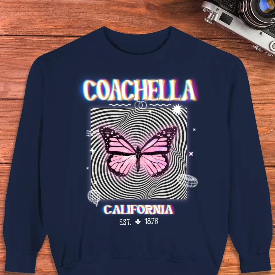 Coachella Butterfly - Personalized Gifts For Her - Unisex Sweater