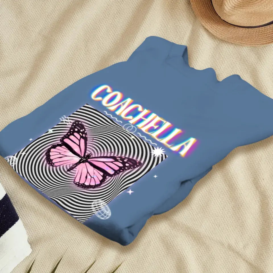 Coachella Butterfly - Personalized Gifts For Her - Unisex Sweater