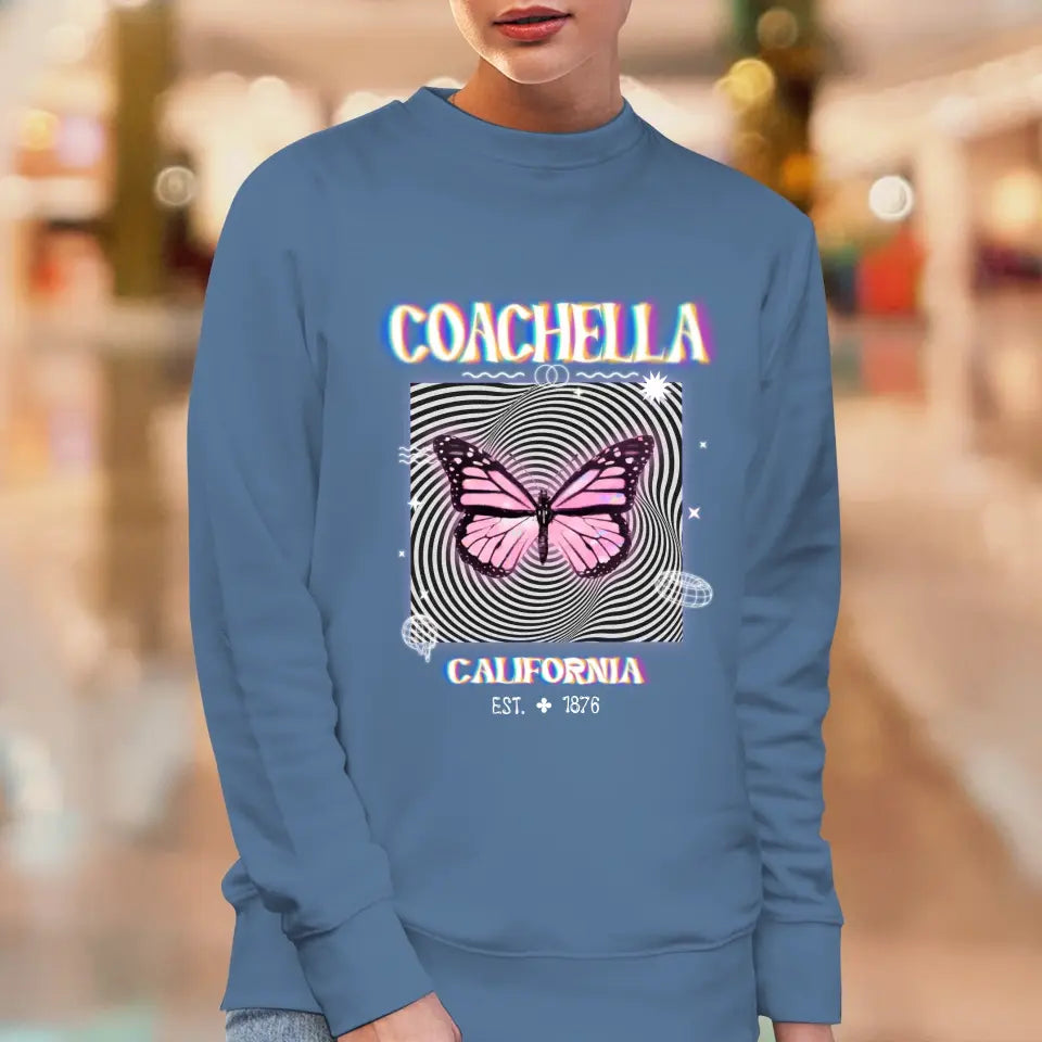 Coachella Butterfly - Personalized Gifts For Her - Unisex Sweater