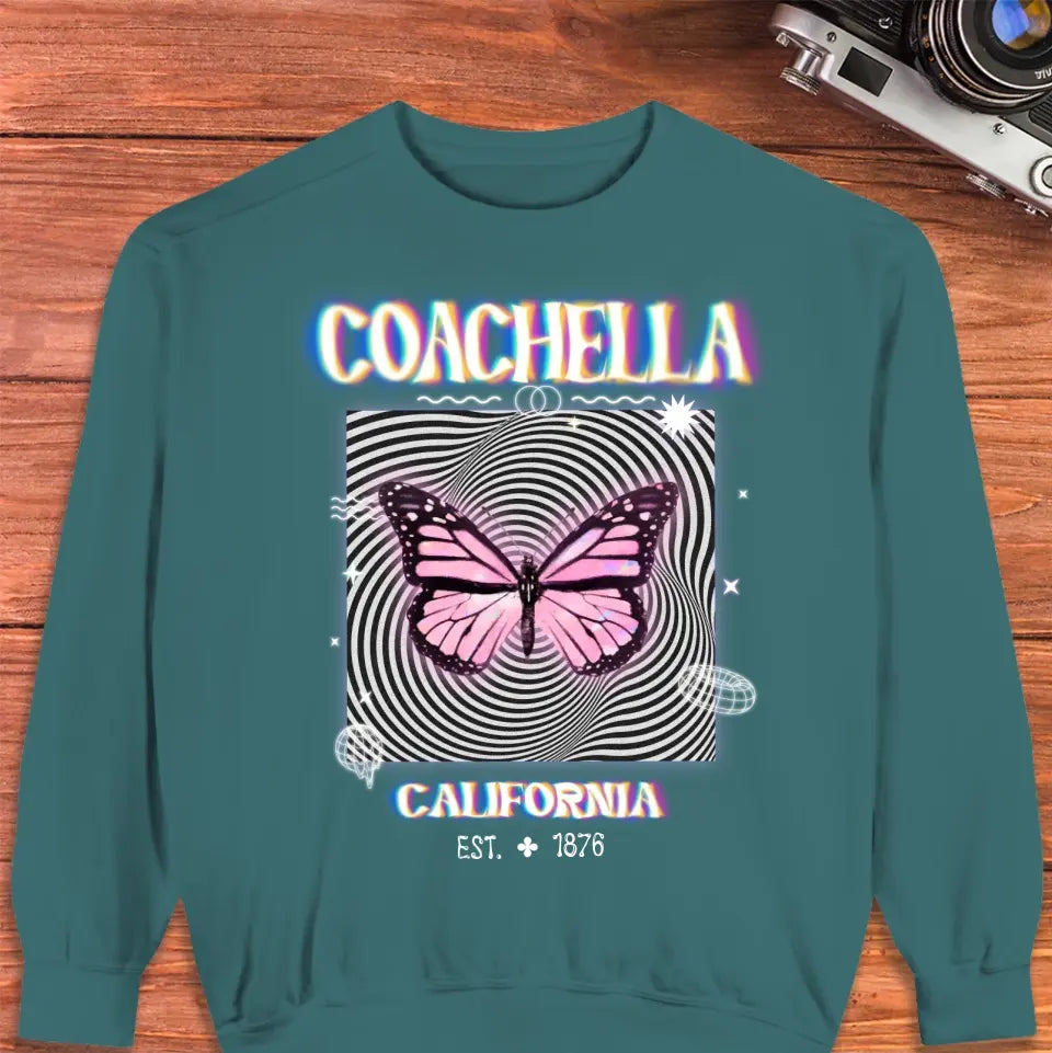 Coachella Butterfly - Personalized Gifts For Her - Unisex Sweater