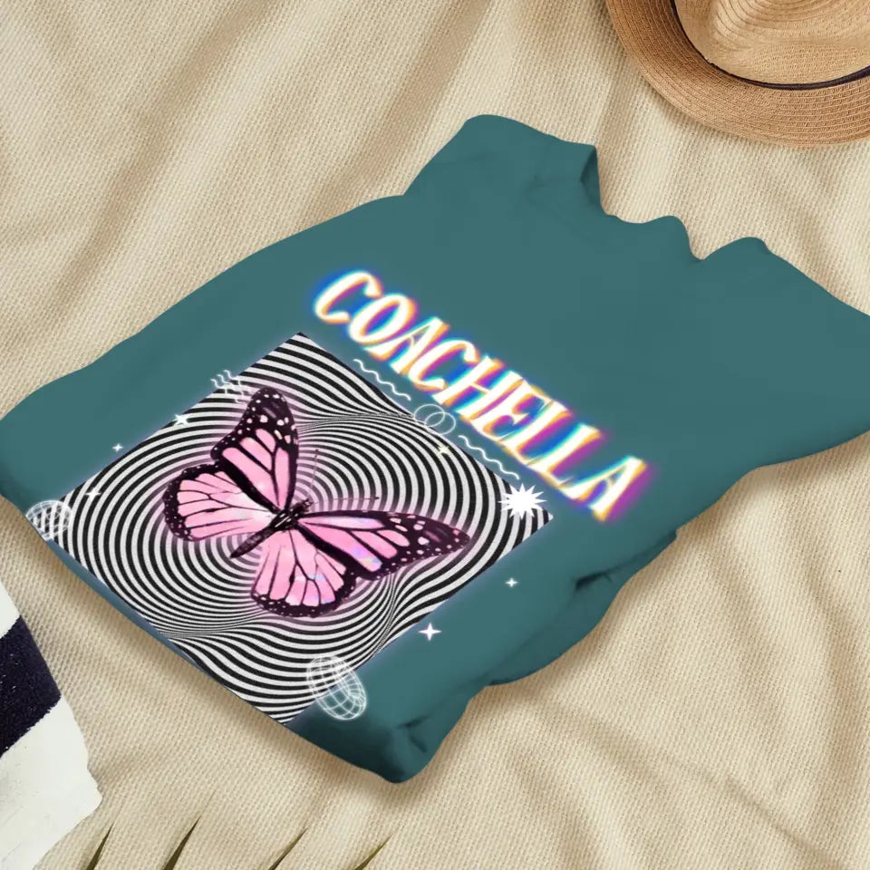 Coachella Butterfly - Personalized Gifts For Her - Unisex Sweater