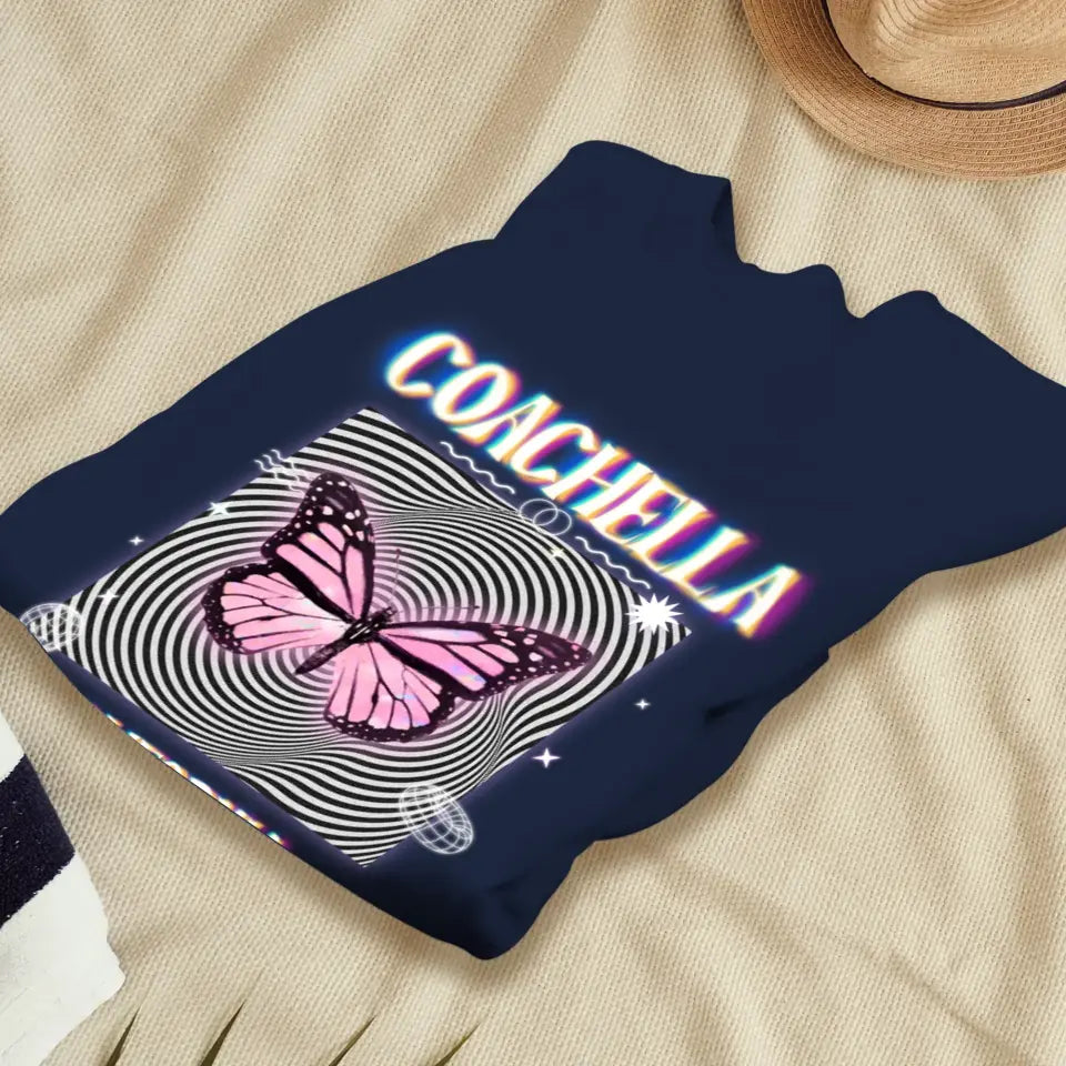 Coachella Butterfly - Personalized Gifts For Her - Unisex Hoodie