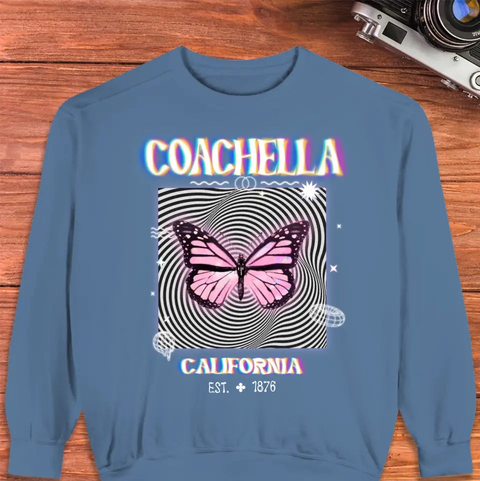 Coachella Butterfly - Personalized Gifts For Her - Unisex Hoodie