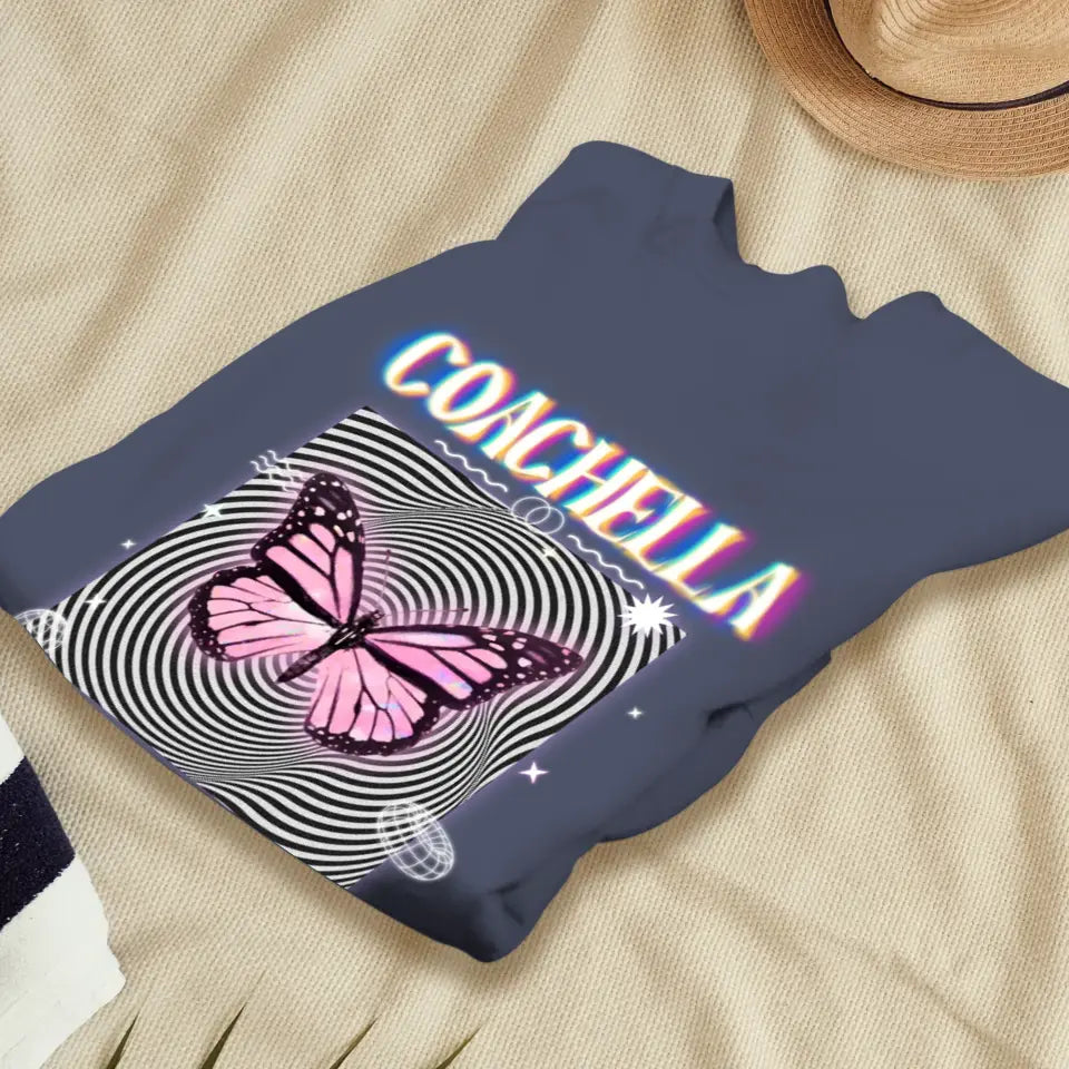 Coachella Butterfly - Personalized Gifts For Her - Unisex Sweater