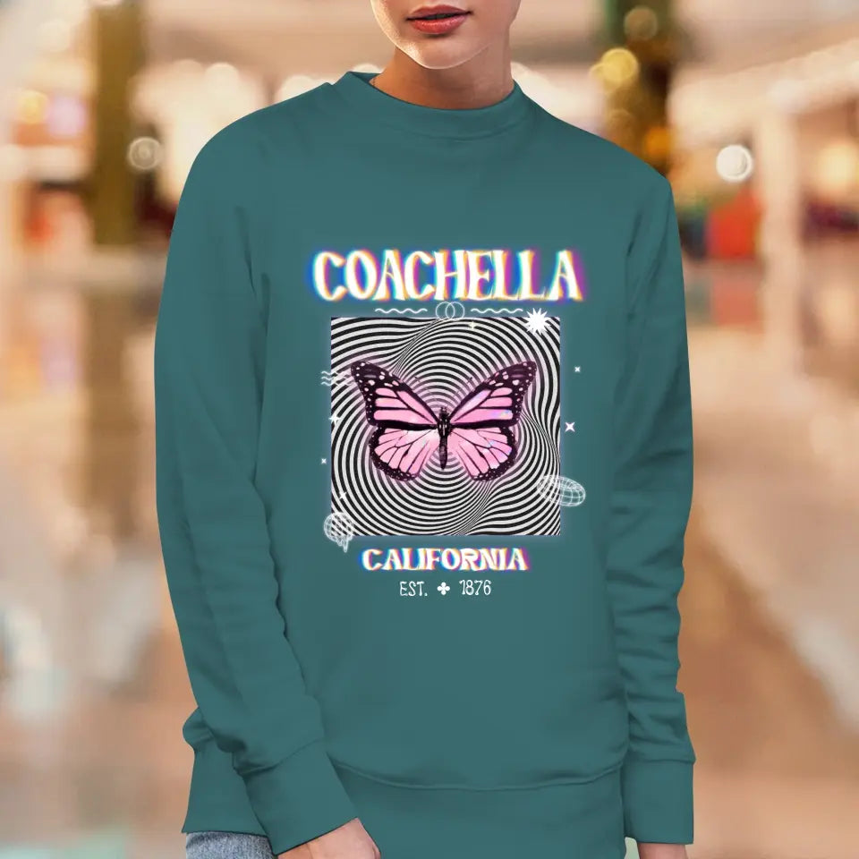 Coachella Butterfly - Personalized Gifts For Her - Unisex Hoodie