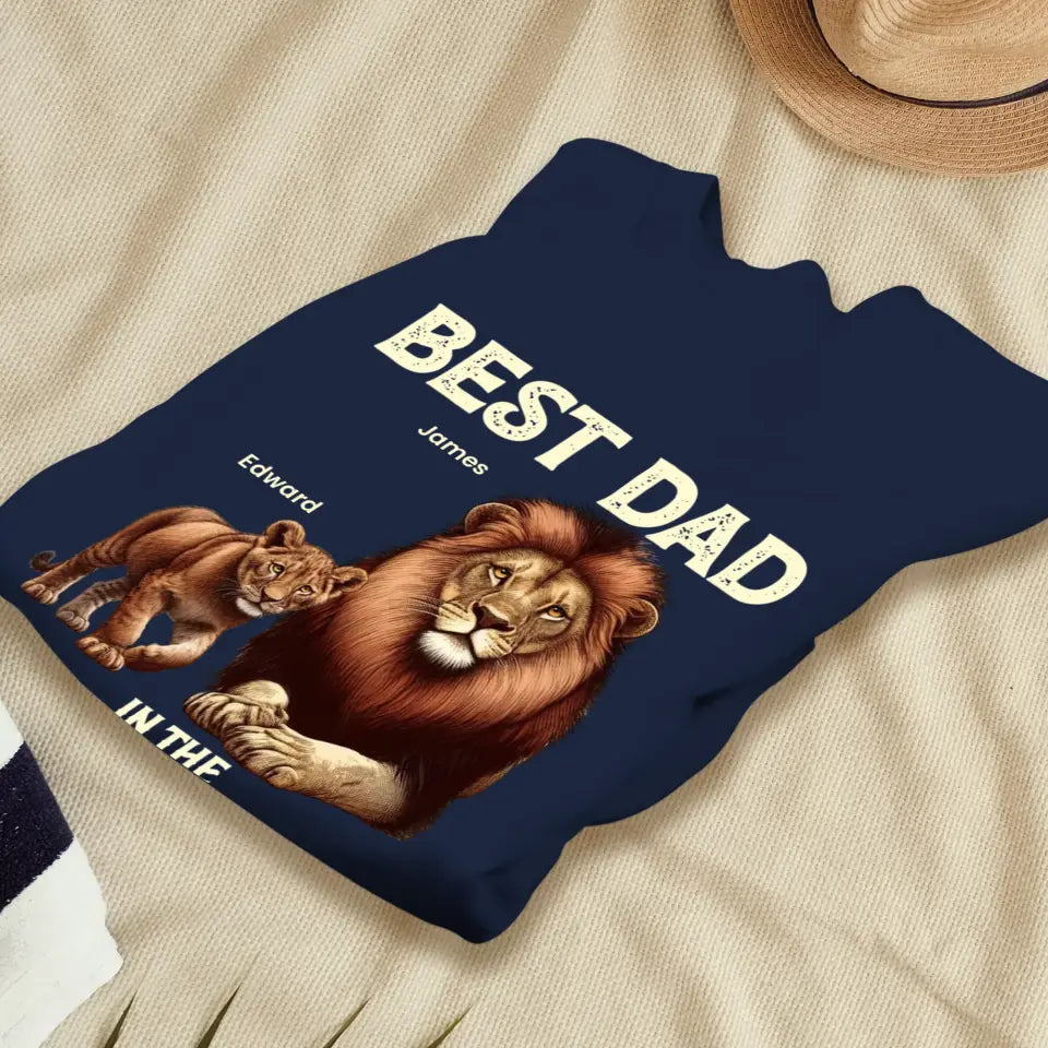 Best Dad In Pride Lands - Custom Name - Personalized Gifts For Dad - Sweater