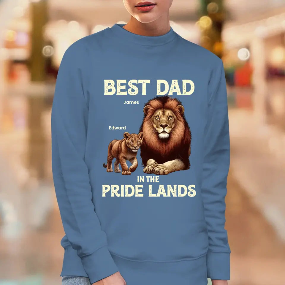 Best Dad In Pride Lands - Custom Name - Personalized Gifts For Dad - Sweater