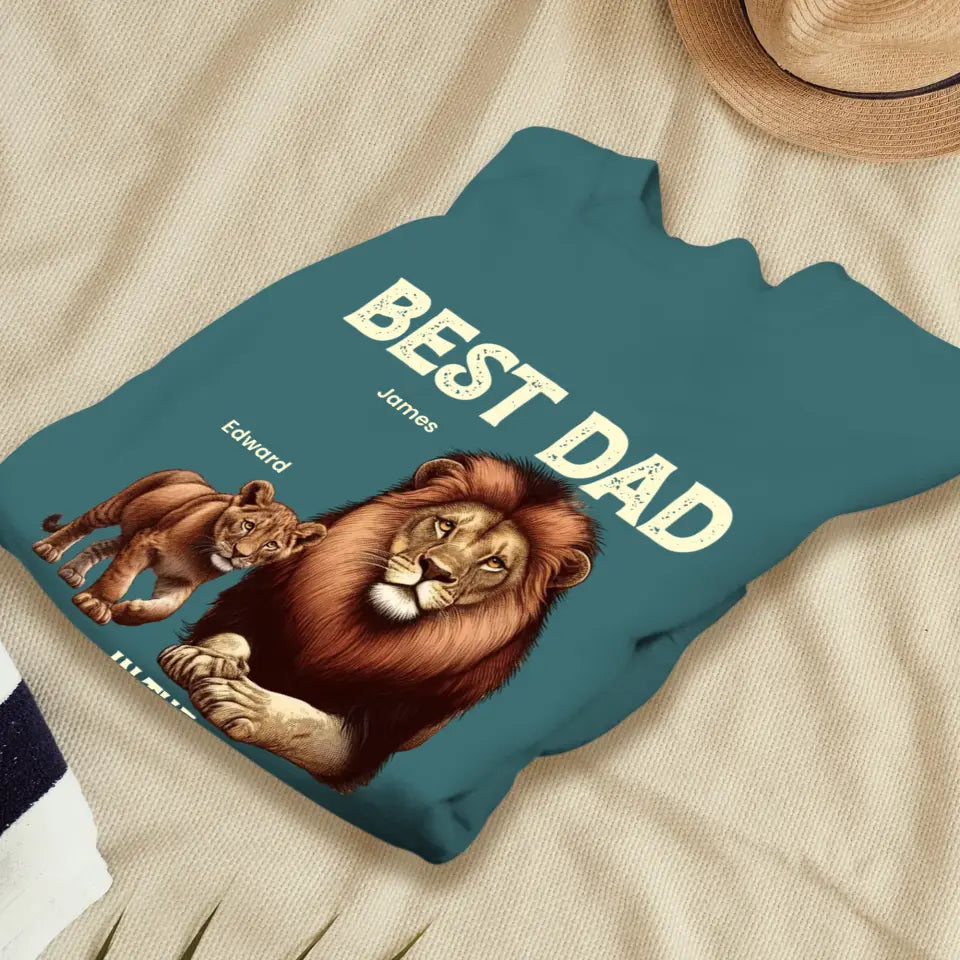 Best Dad In Pride Lands - Custom Name - Personalized Gifts For Dad - Sweater