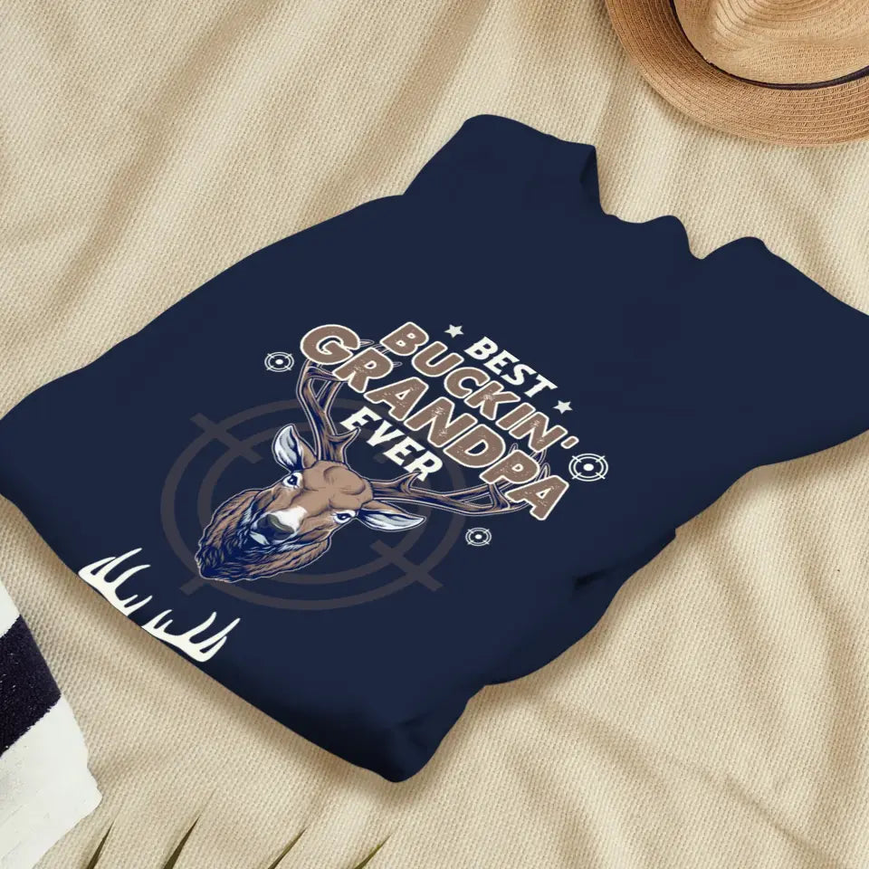 Best Bucking' Grandpa Ever - Personalized Gifts For Grandpa - Unisex Sweater