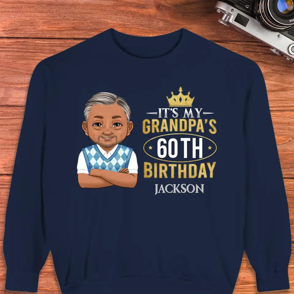 It's My Grandpa's Birthday - Personalized Gifts For Grandpa - Unisex Sweater