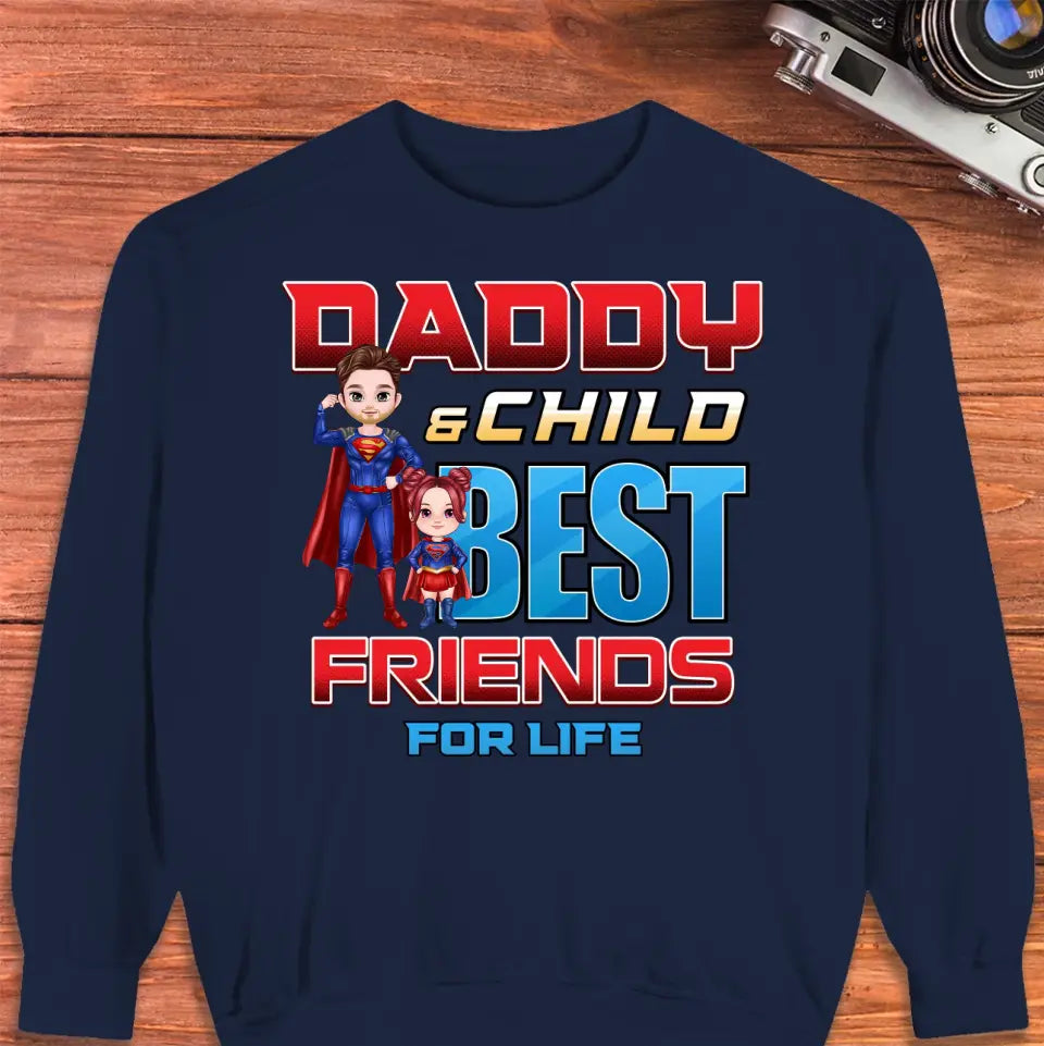 Daddy And Child - Custom Character - Personalized Gifts For Dad - T-Shirt