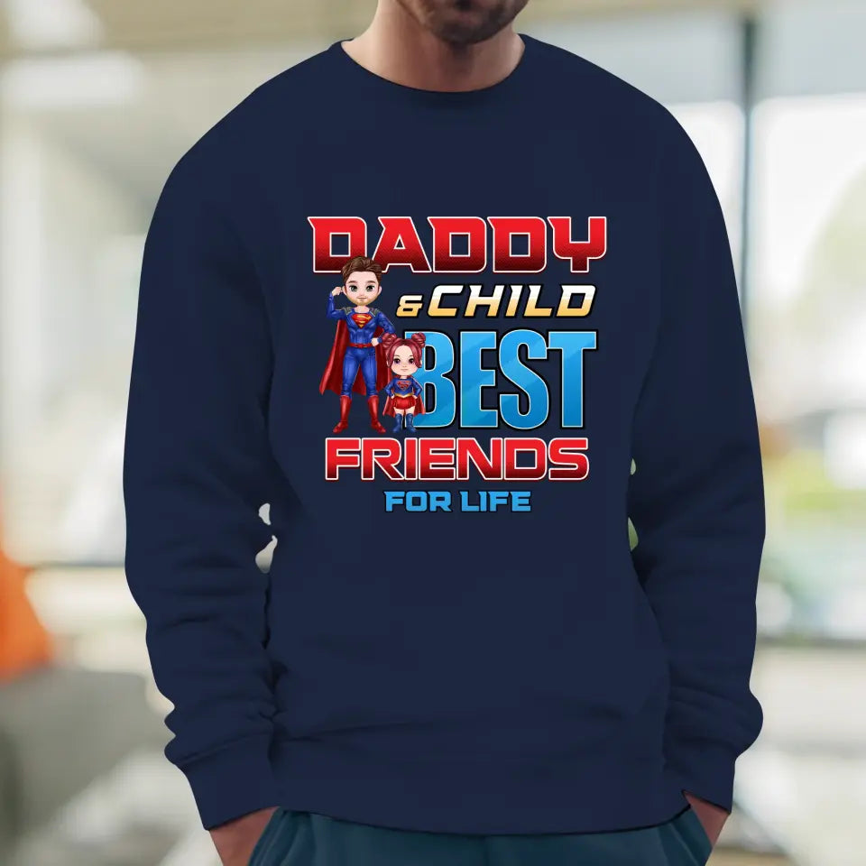 Daddy And Child - Custom Character - Personalized Gifts For Dad - T-Shirt