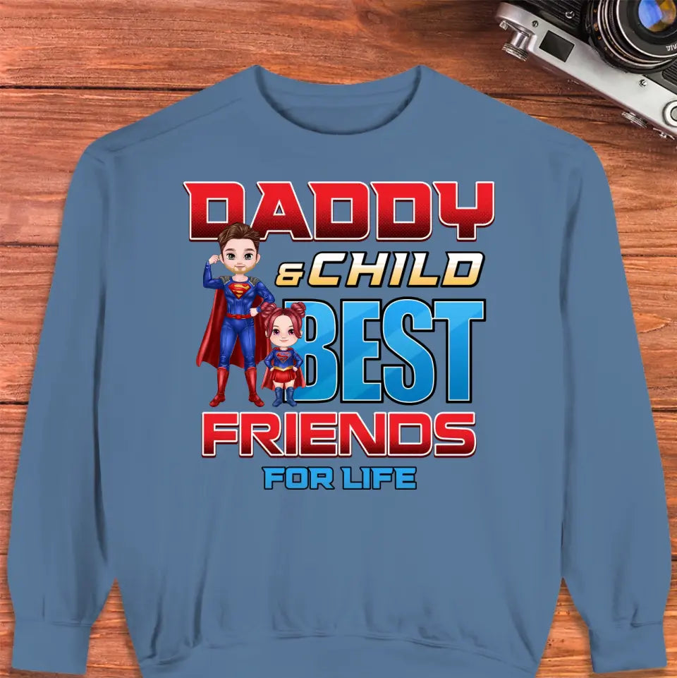 Daddy And Child - Custom Character - Personalized Gifts For Dad - T-Shirt