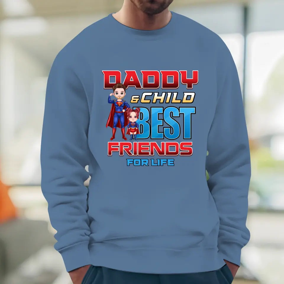 Daddy And Child - Custom Character - Personalized Gifts For Dad - T-Shirt