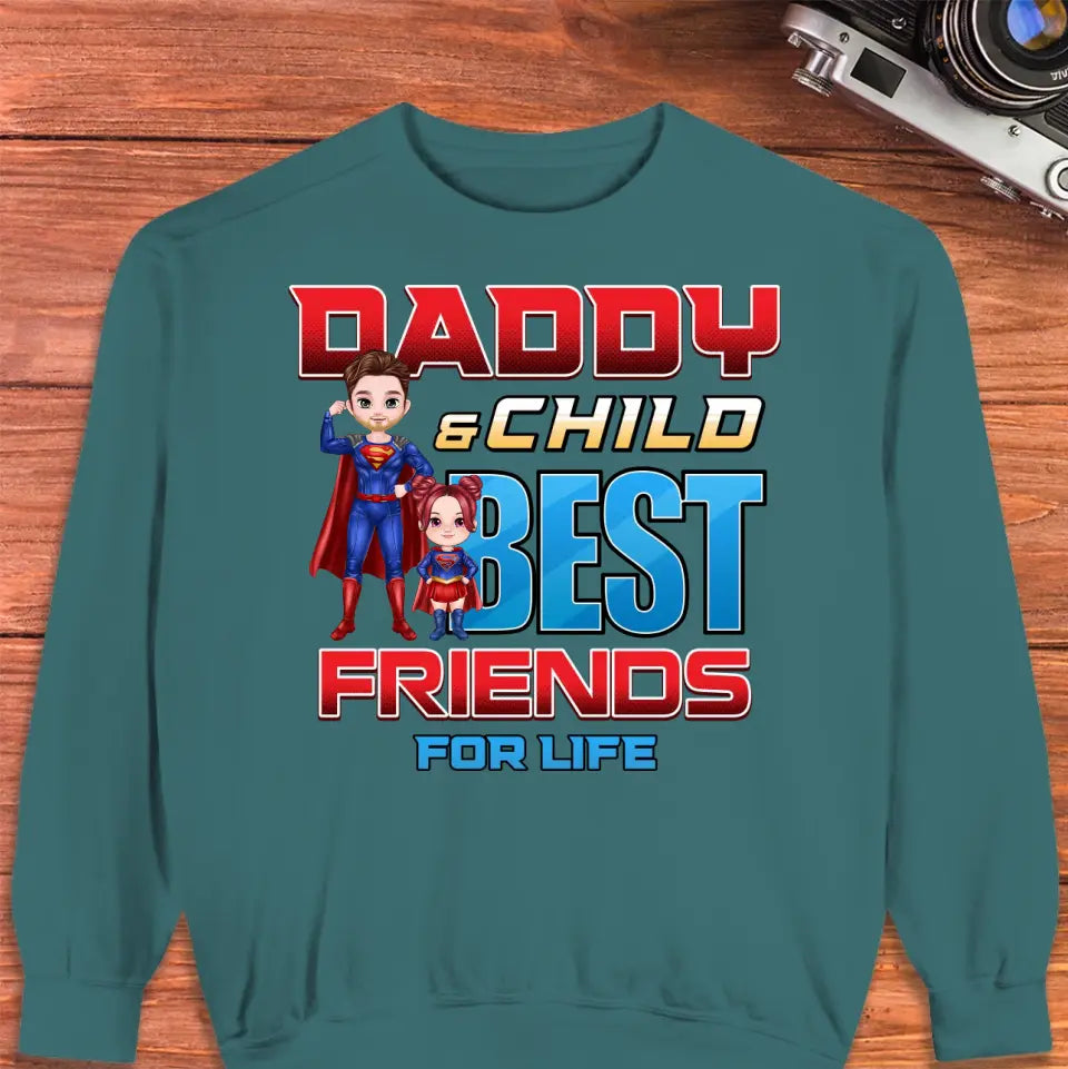 Daddy And Child - Custom Character - Personalized Gifts For Dad - T-Shirt