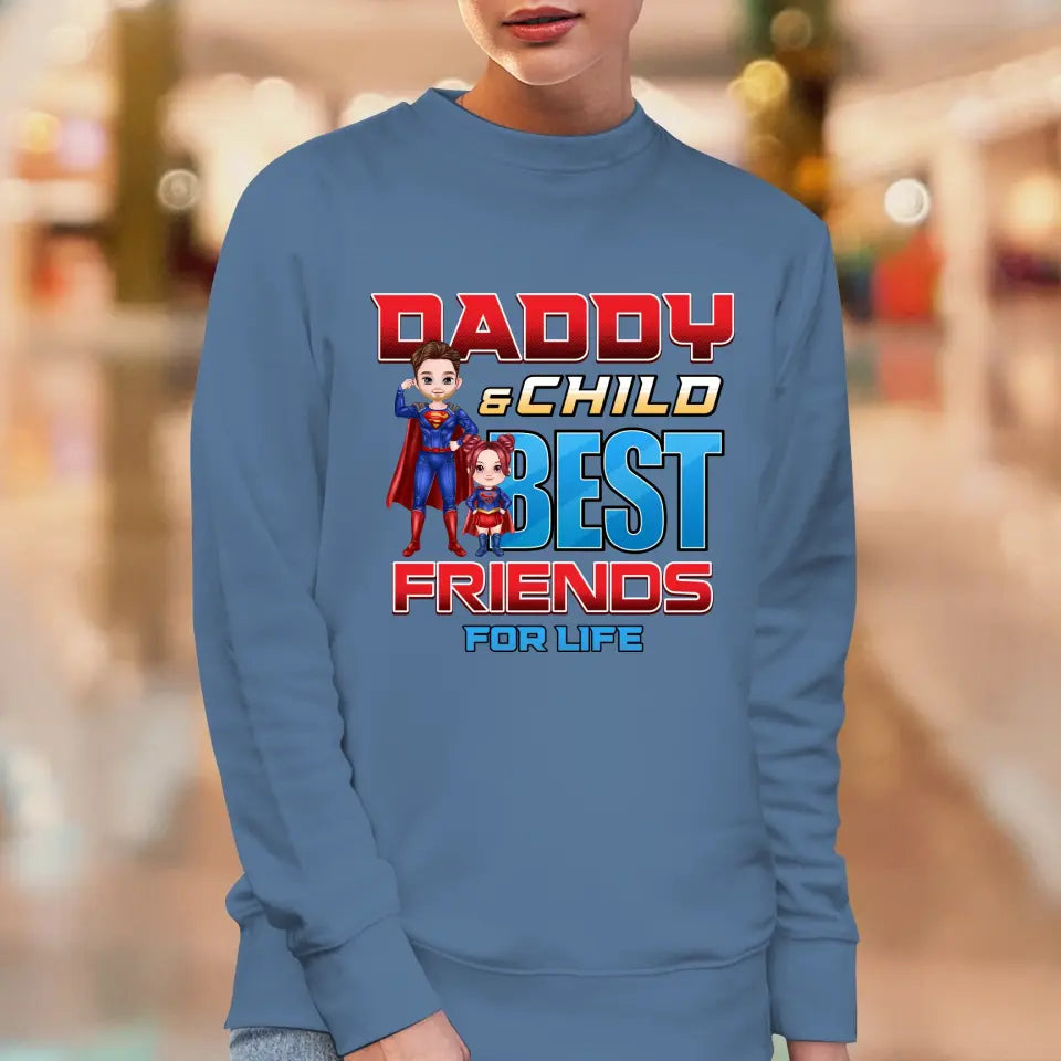 Daddy And Child - Custom Character - Personalized Gifts For Dad - Sweater