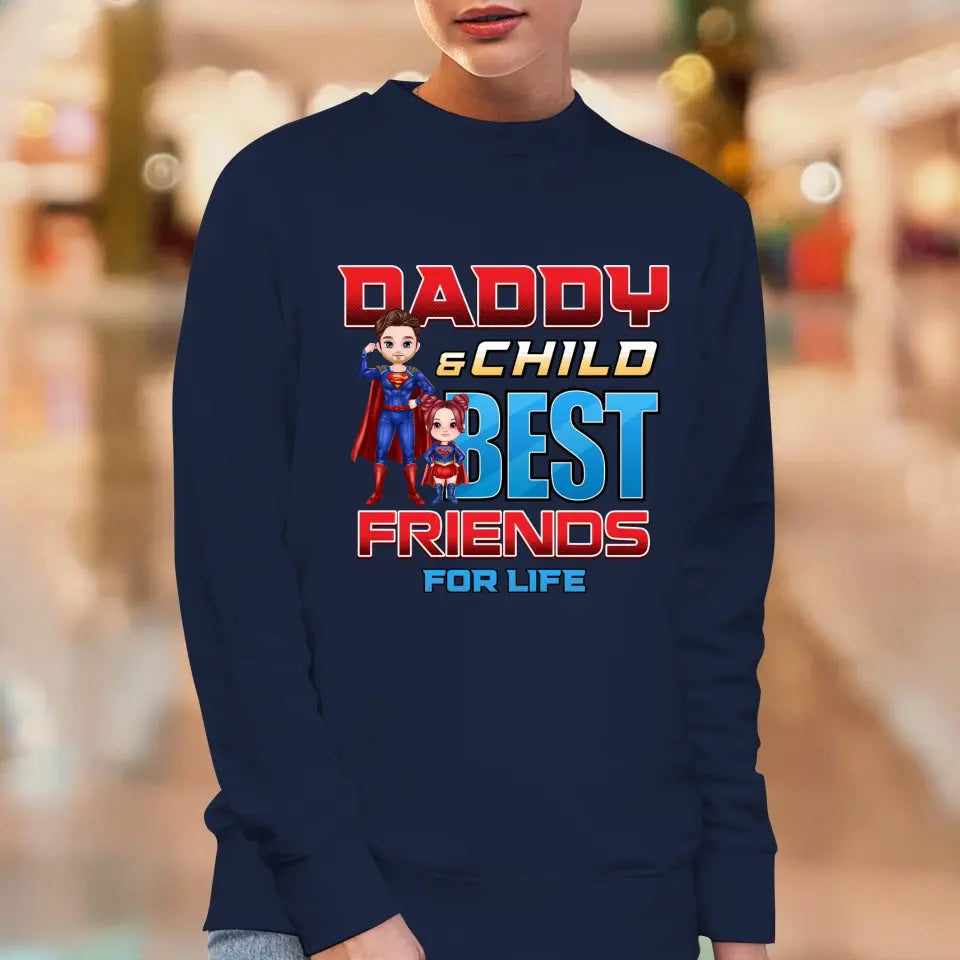 Daddy And Child - Custom Character - Personalized Gifts For Dad - Hoodie