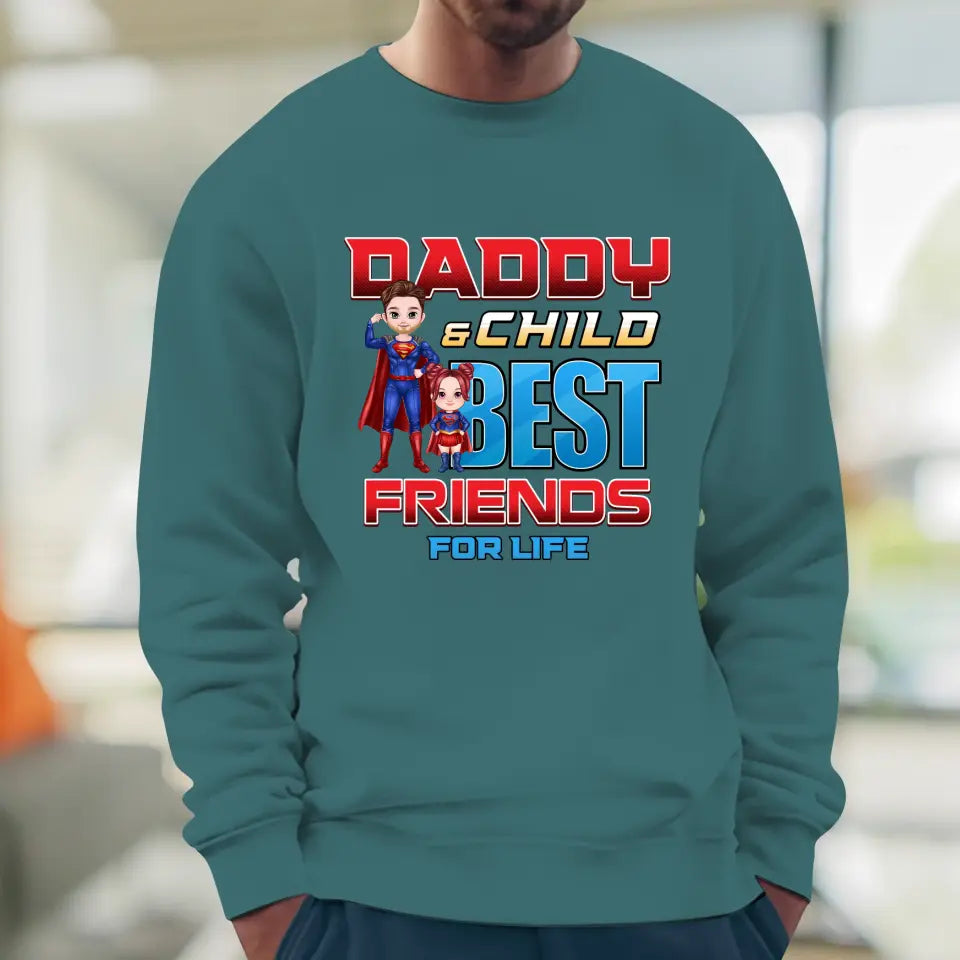 Daddy And Child - Custom Character - Personalized Gifts For Dad - Sweater